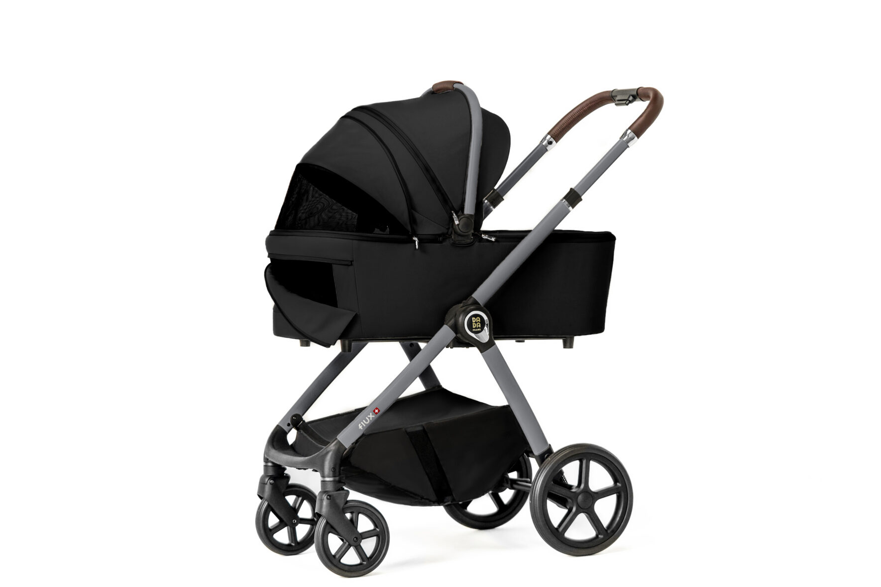 Carucior pentru copii 2 in 1 Dada Prams Flux Black tiny tots bebe magazin copii cluj (2)