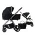 Carucior pentru copii 2 in 1 Dada Prams Flux Black