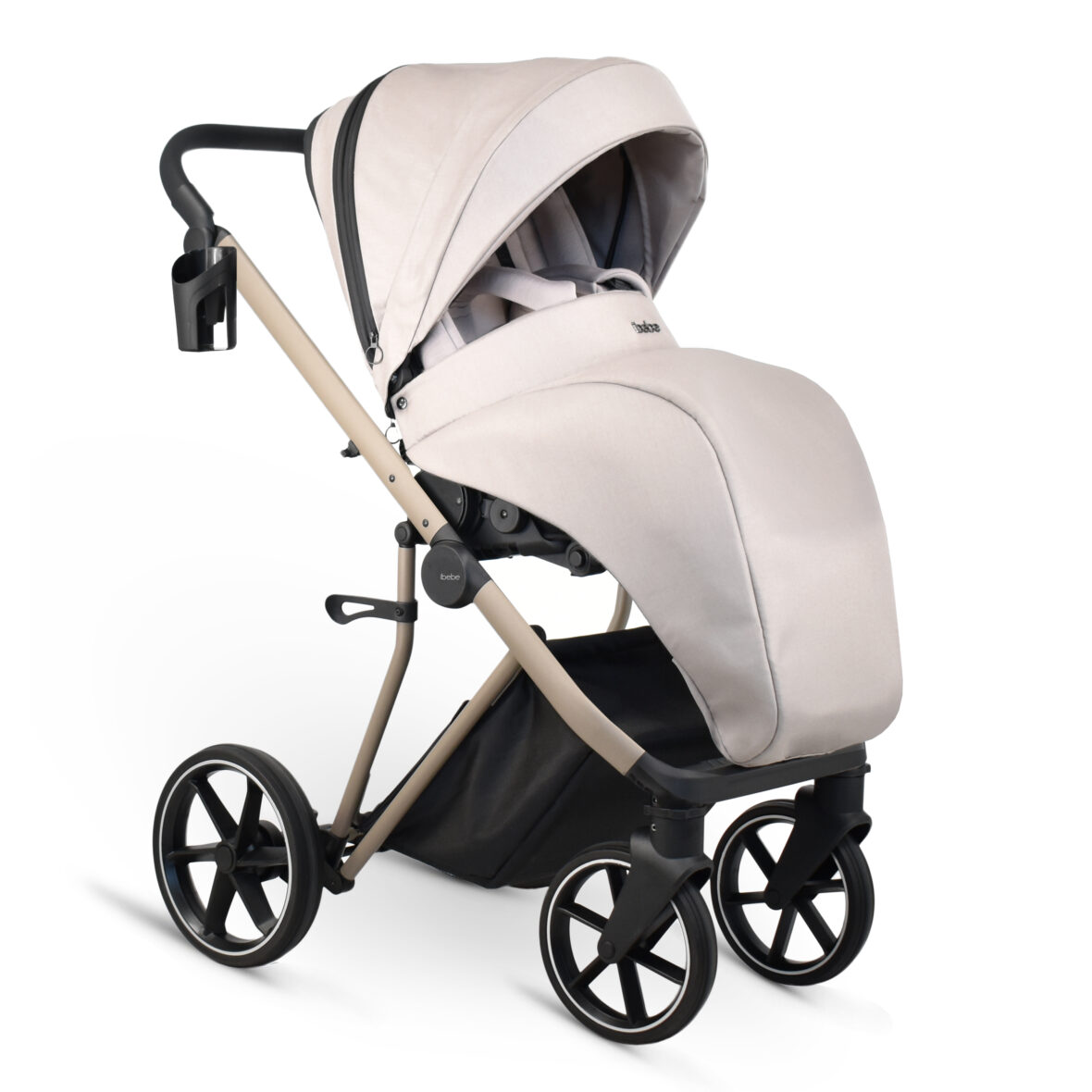 Cărucior pentru copii 2 in 1 iBebe Next2 Beige magazin copii cluj imporattor ibebe (10)