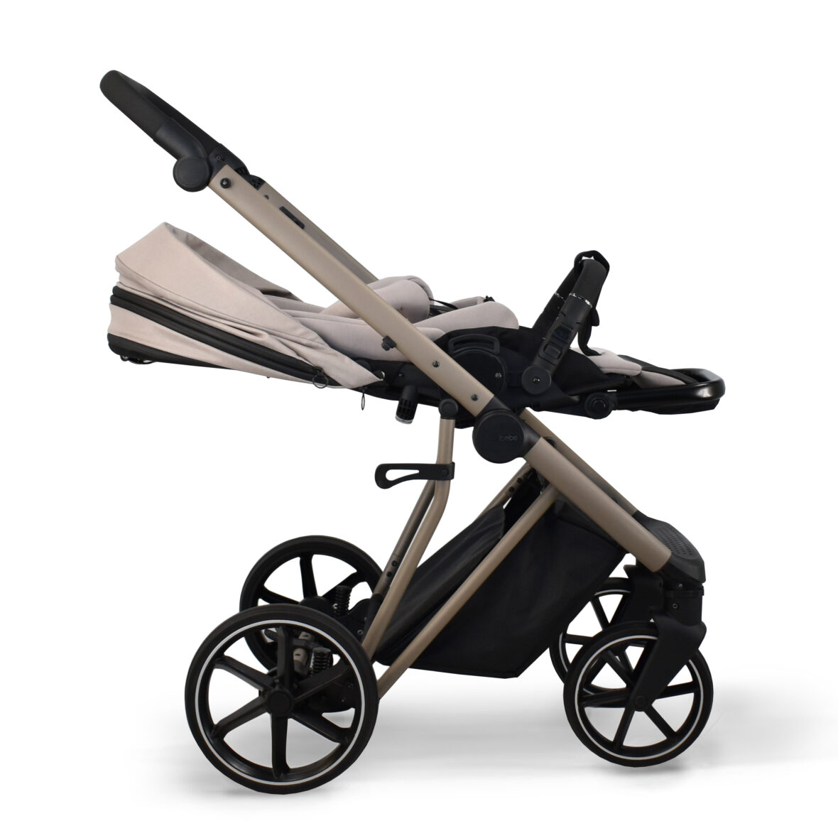 Cărucior pentru copii 2 in 1 iBebe Next2 Beige magazin copii cluj imporattor ibebe (2)