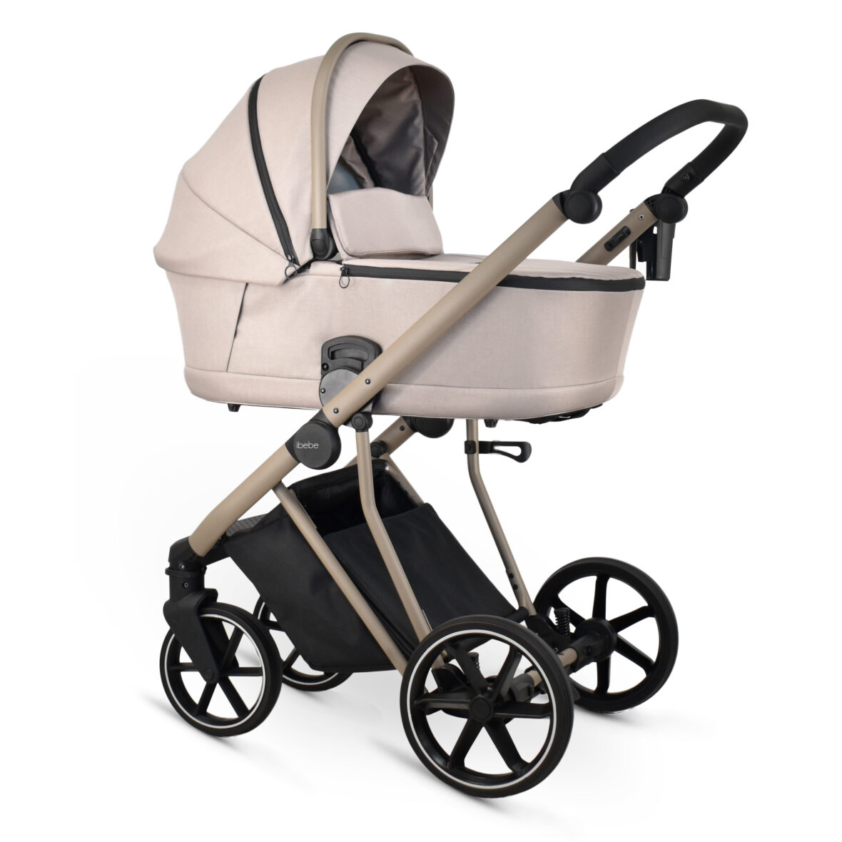 Cărucior pentru copii 2 in 1 iBebe Next2 Beige magazin copii cluj imporattor ibebe (7)