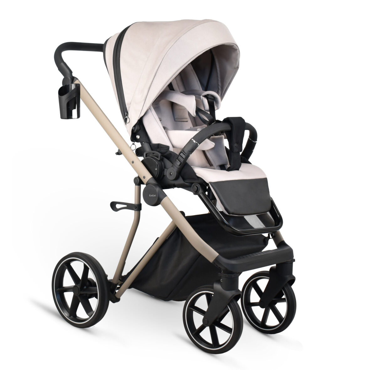 Cărucior pentru copii 2 in 1 iBebe Next2 Beige magazin copii cluj imporattor ibebe (9)