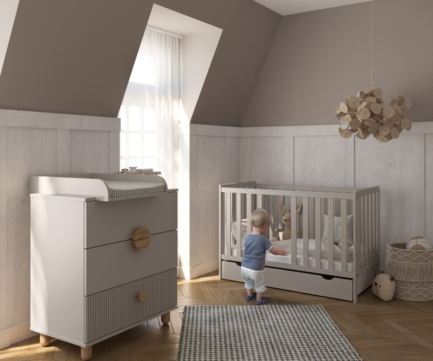 Patut pentru copii din lemn masiv 12060 cm Bambi Cashmere tiny tots bebe magazin copii cluj (7)