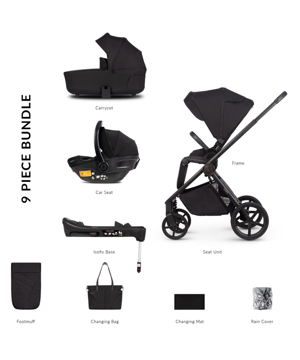 Carucior pentru copii 2 in 1 Venicci Claro Noir tiny tots bebe magazin copii cluj (4)