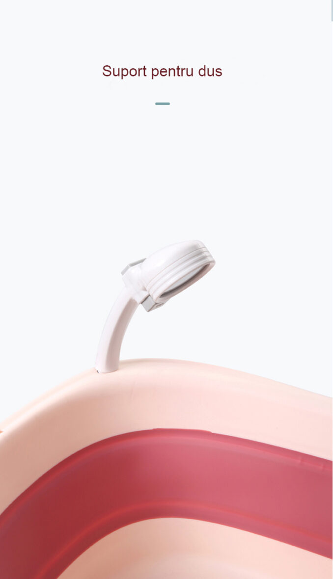 Cadita pliabila cu termometru 81cm Powder Pink tiny tots bebe magazin copii cluj (3)