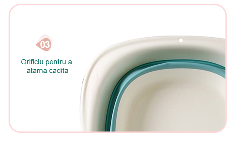 Cadita pliabila cu termometru 81cm Powder Turquoise tiny tots bebe magazin copii cluj (1)