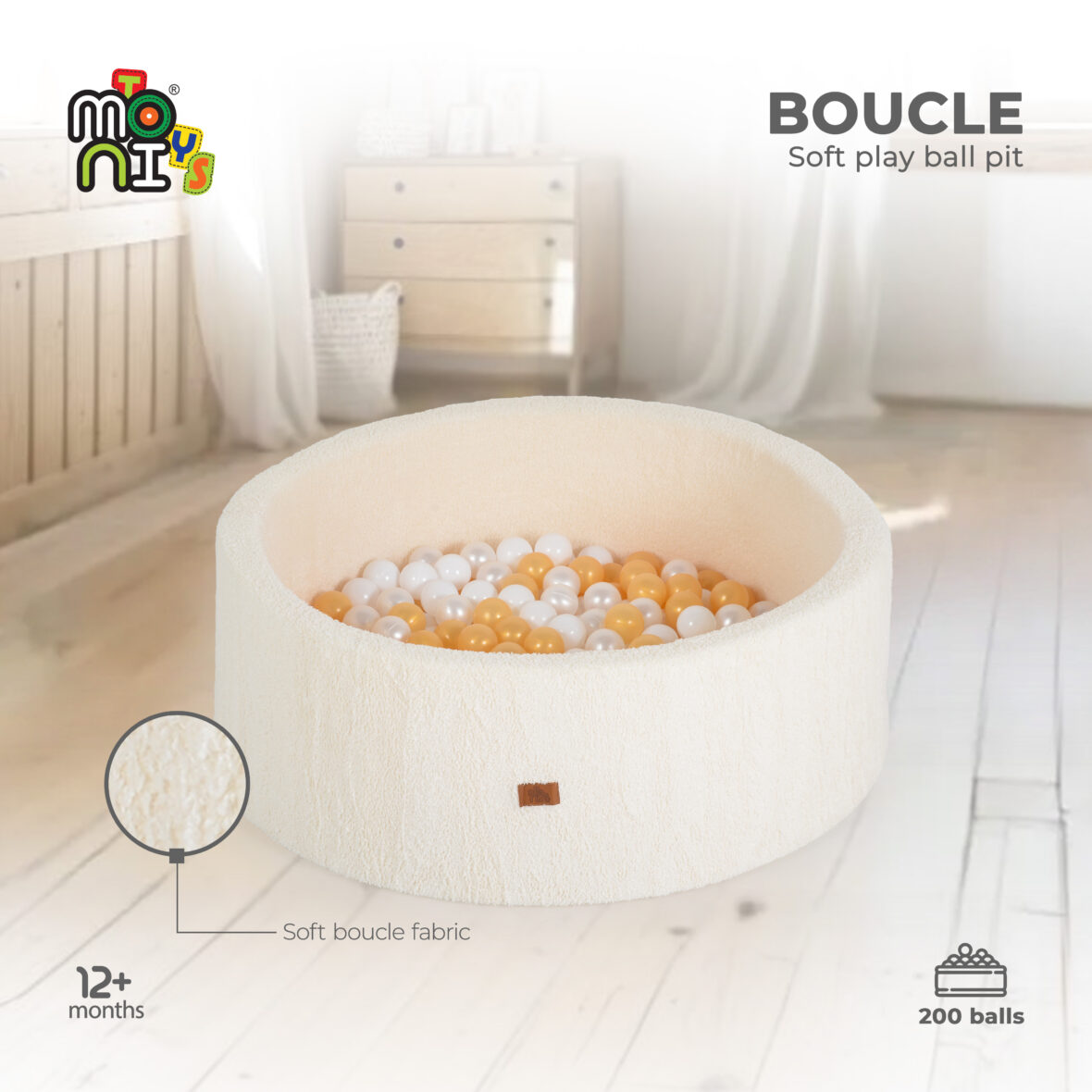 Piscină cu bile Boucle Ivory tiny tots bebe magazin copii cluj (1)