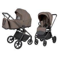 Cărucior 2 în 1 Carrello Ultra F Sugar Brown tiny tots bebe magazin carucioare copii cluj importtaor official carrello romania