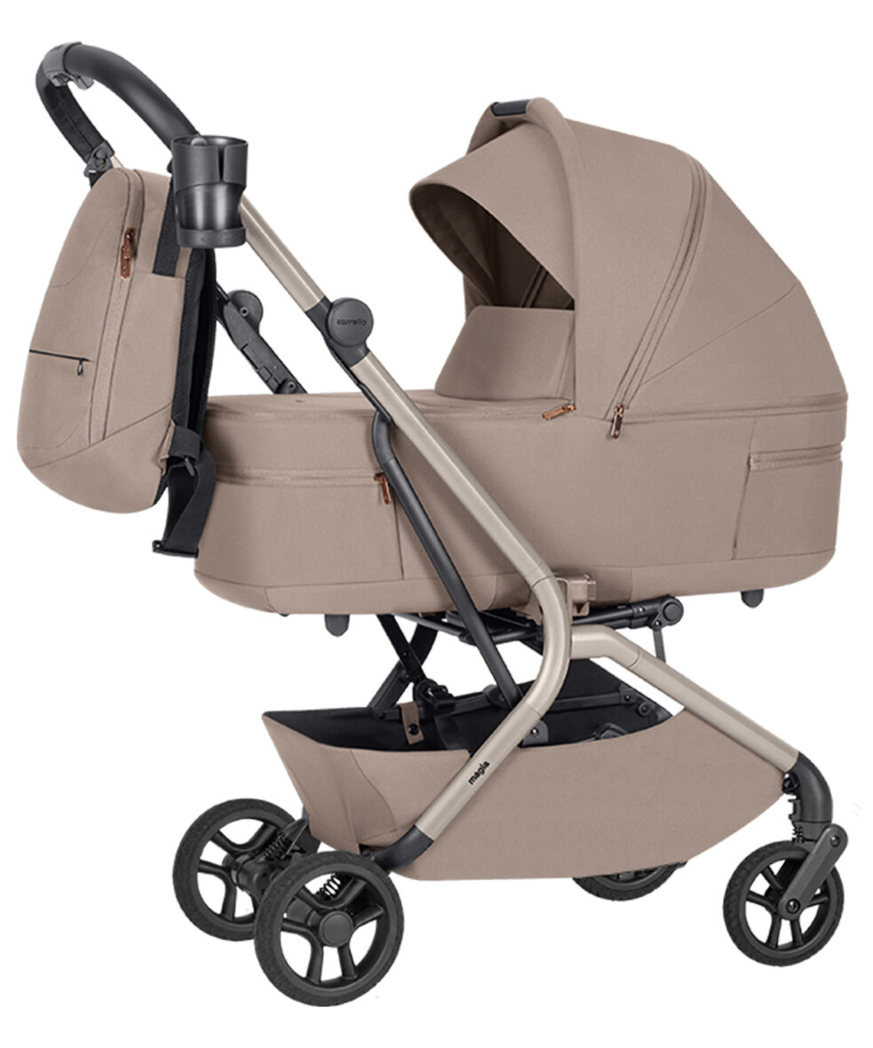 Carucior 2 in 1 Carrello Magia 2.0 Spice Beige tiny tots bebe magazin carucioare copii cluj, importator carrello romania (2)