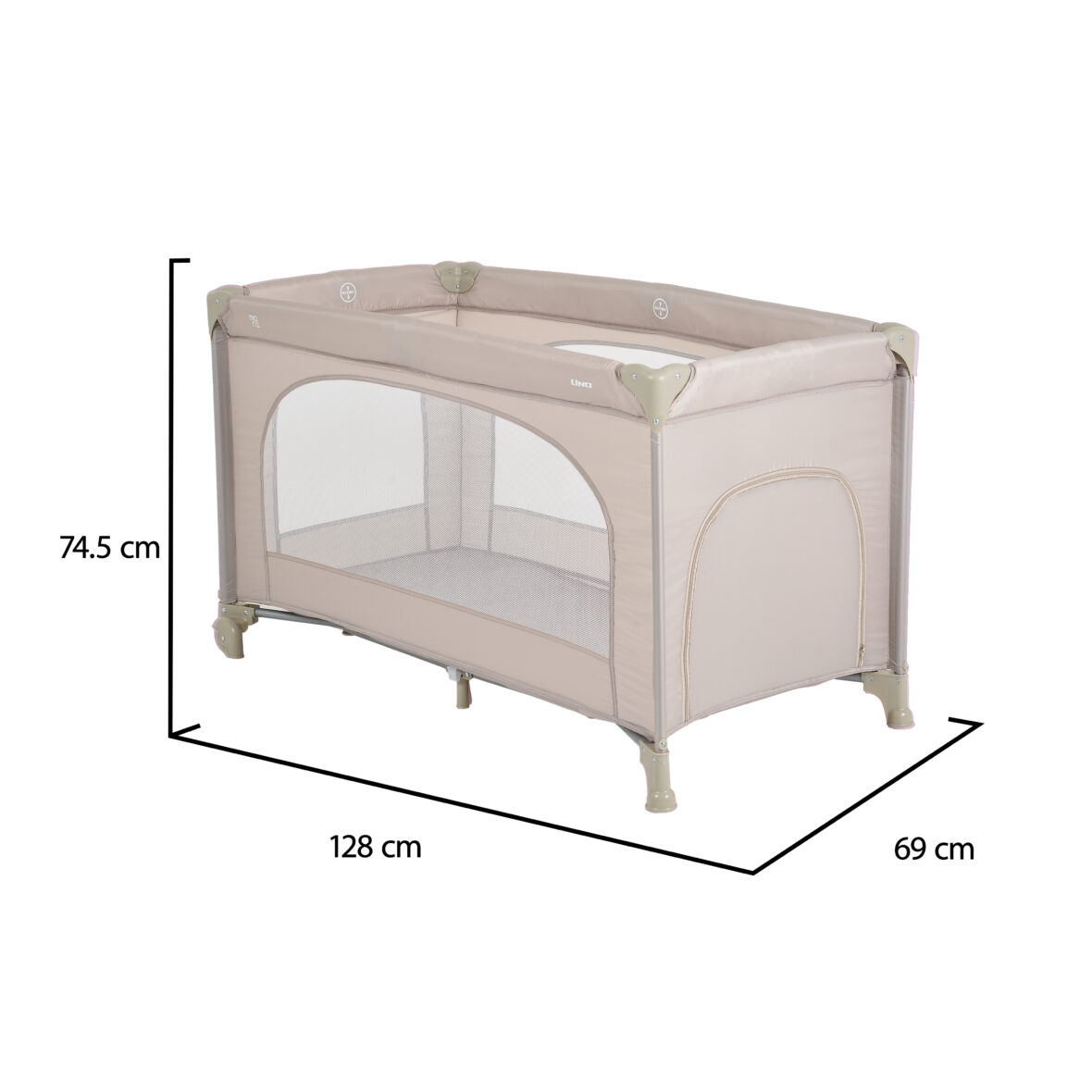 Patut pliabil cu un singur nivel 120×60 cm Uno Beige tiny tots bebe magazin mobilier copii cluj (2)