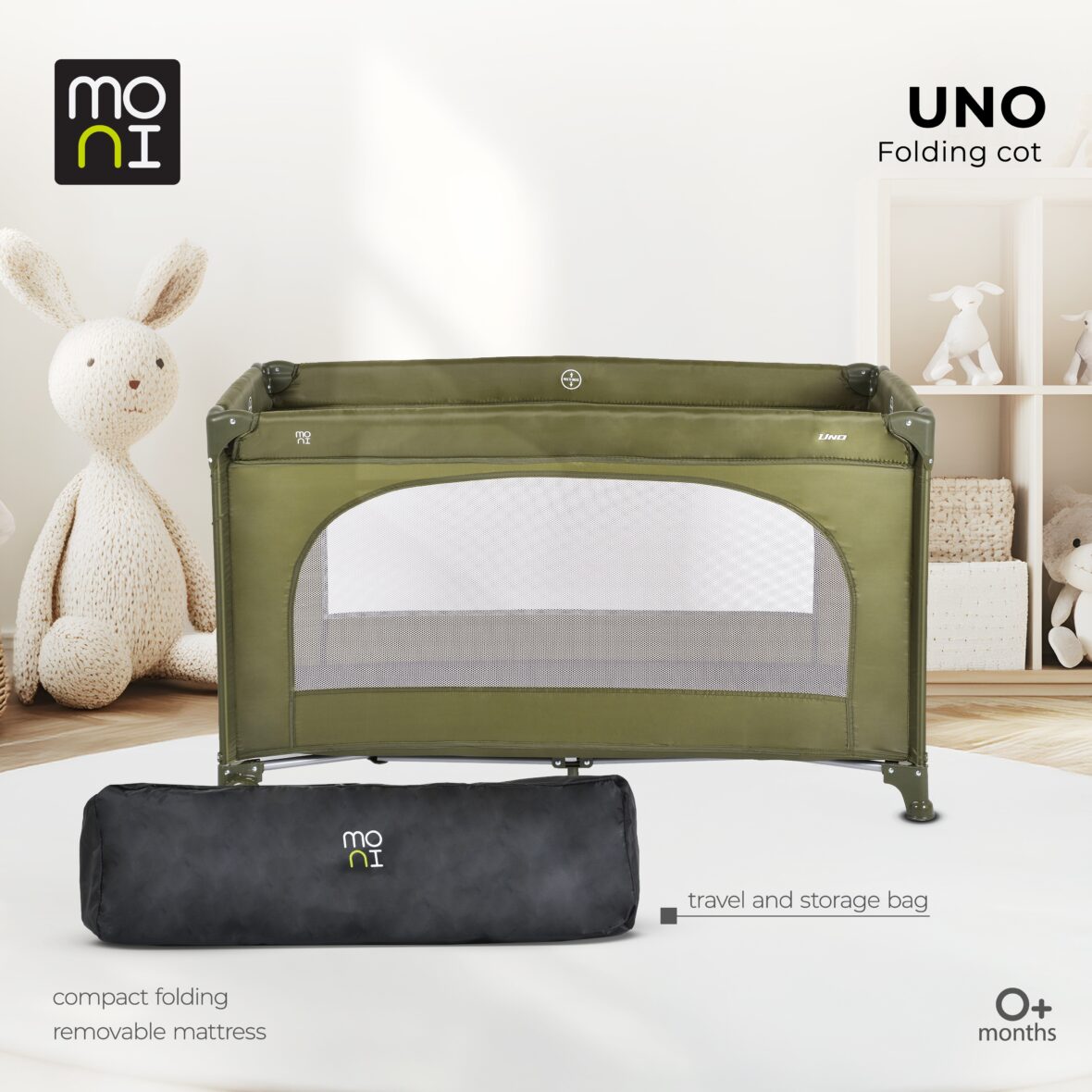 Patut pliabil cu un singur nivel 120×60 cm Uno Green tiny tots bebe magazin mobilier copii cluj (7)