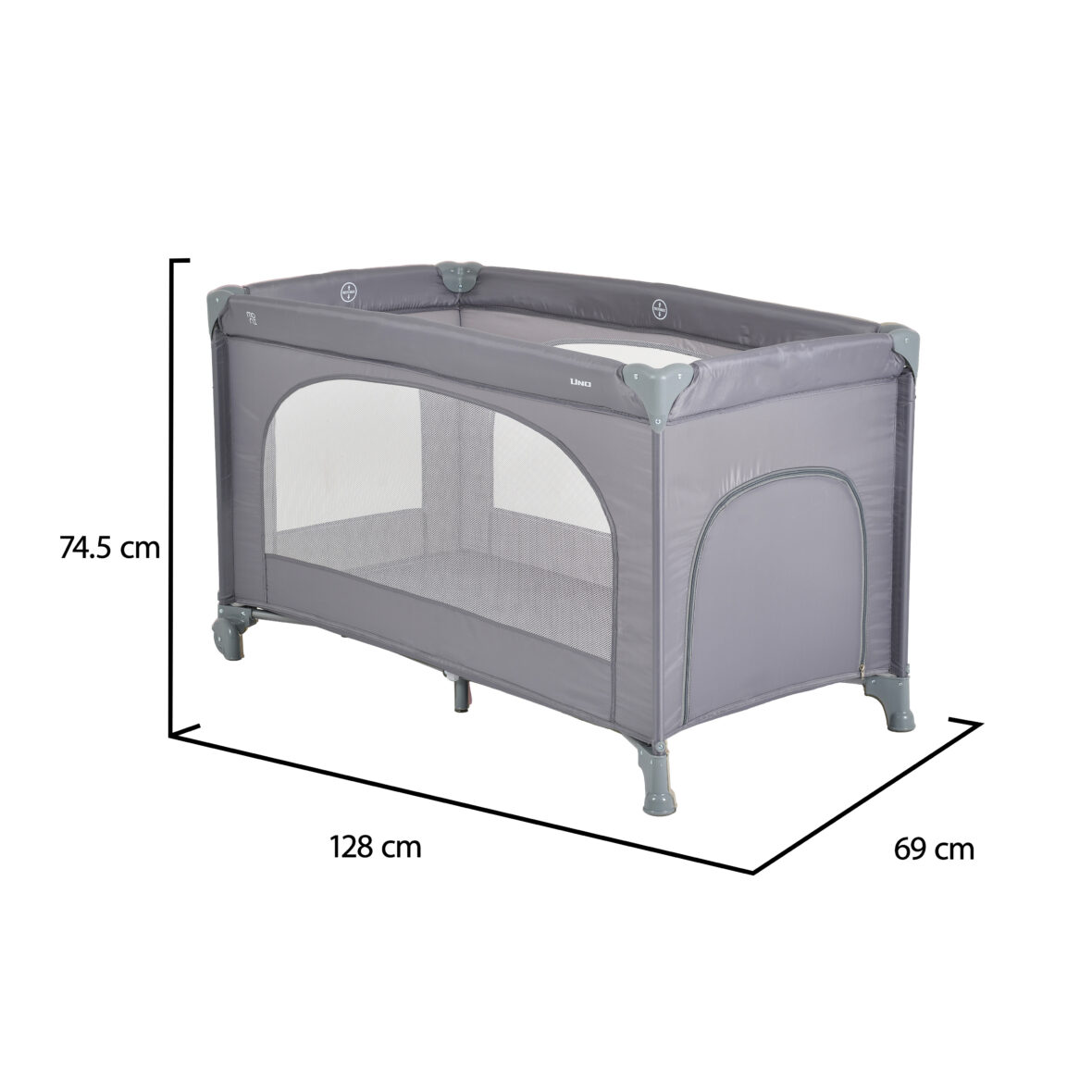 Patut pliabil cu un singur nivel 120×60 cm Uno Grey tiny tots bebe magazin mobiler copii cluj (5)