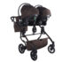 Carucior de gemeni 2 in 1 Junama DUO V4 Chocolate