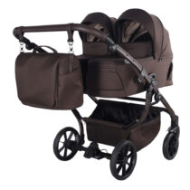 Carucior de gemeni 3 in 1 Junama DUO V4 Chocolate