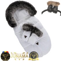 Sac de iarnă și mănuși Junama Igloo White