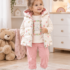 Set 3 Piese Hippil Baby Floral Roz cu Vesta Matlasata 6 9 luni tiny tots bebe magazin haine copii cluj 2