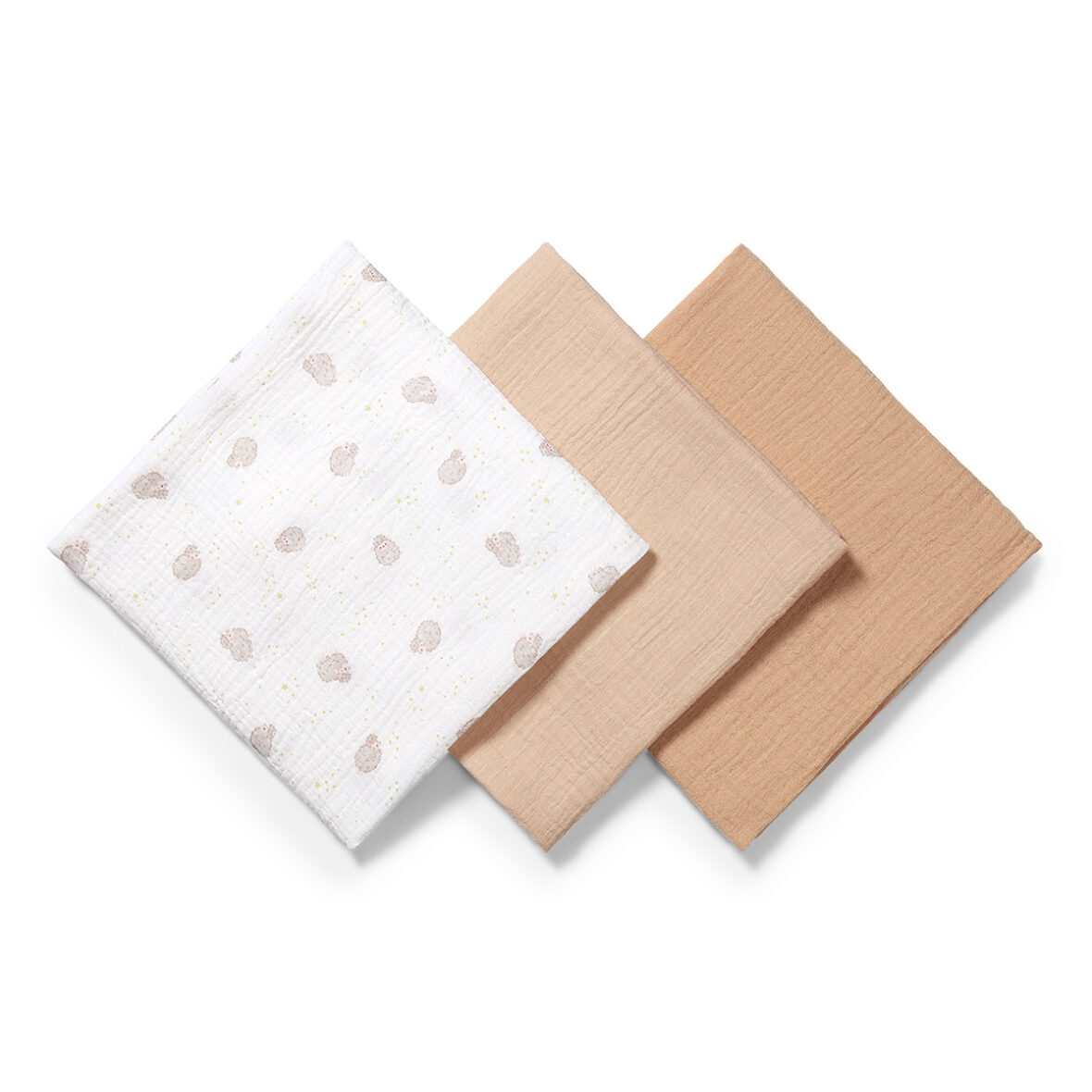 Set 3 museline din bumbac Little Lamb 70/70 cm 15 Set 3 museline din bumbac Little Lamb 70/70 cm