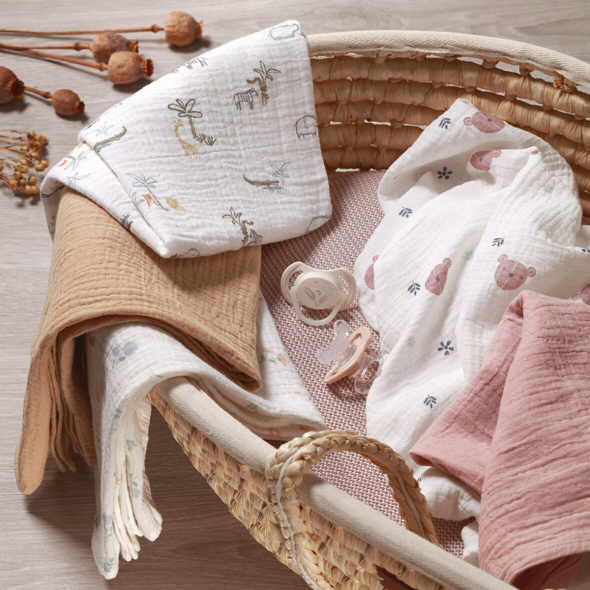 Set 3 museline din bumbac Little Lamb 7070 cm tiny tots bebe magazin copii cluj (10)