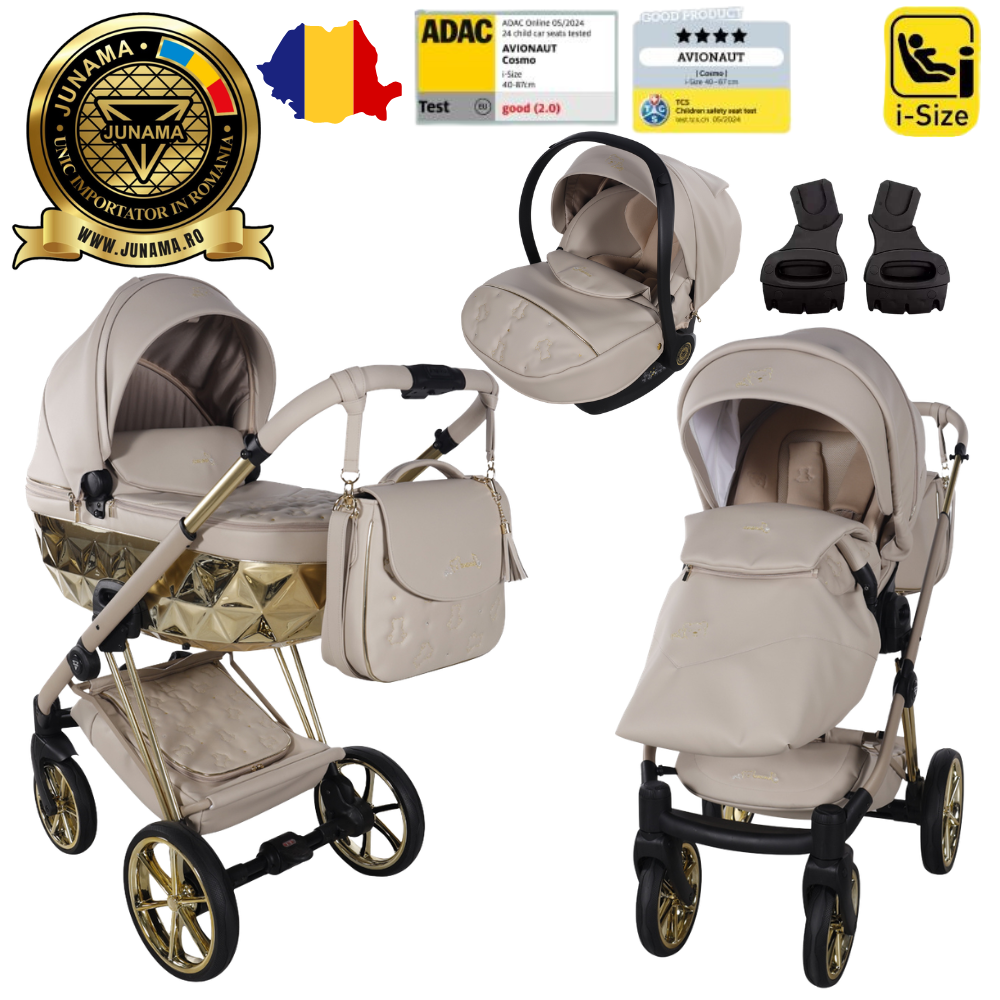 Cărucior 3 în 1 Junama Diamond Cubby 02 Premium Beige 37 Cărucior 3 în 1 Junama Diamond Cubby 02 Premium Beige