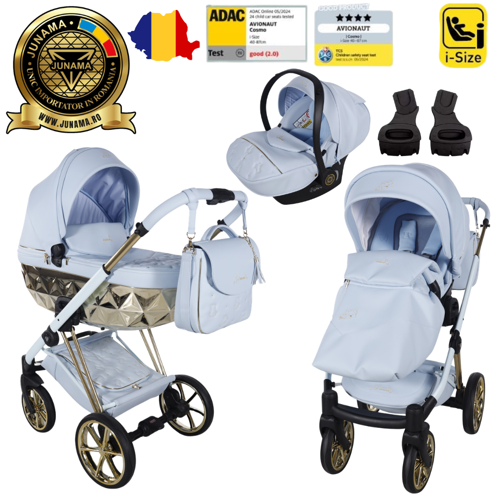 Cărucior 3 în 1 Junama Diamond Cubby 03 Premium Blue 27 Cărucior 3 în 1 Junama Diamond Cubby 03 Premium Blue
